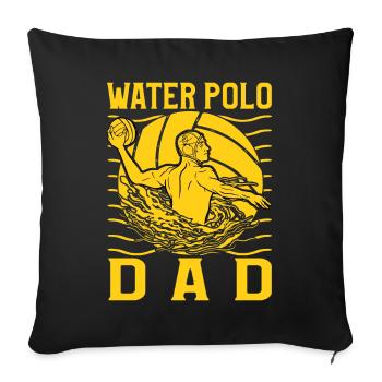 Water Polo Papa - Housse de coussin décorative 45 x 45 cm - noir - Devant
