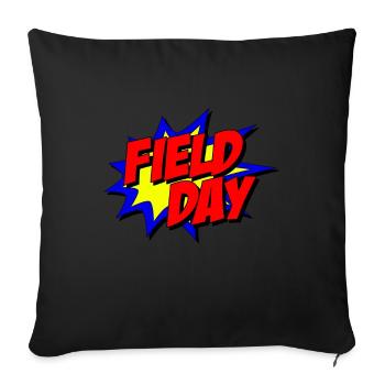 Field Day Comic Book - Sofa pillowcase 17,3'' x 17,3'' (45 x 45 cm) - black - Front