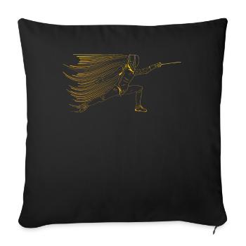 Fencing - Sofa pillowcase 17,3'' x 17,3'' (45 x 45 cm) - black - Front