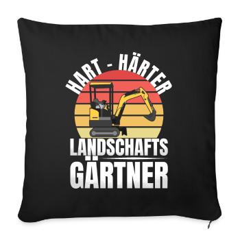 Hart Härter Landshaftsgärtner Gartenbau - Sofakissenbezug 45 x 45 cm - Schwarz - Vorne