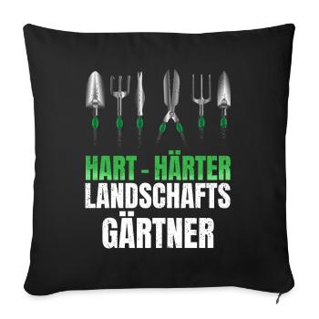 Hart Härter Landshaftsgärtner Gartenbau - Sofakissenbezug 45 x 45 cm - Schwarz - Vorne