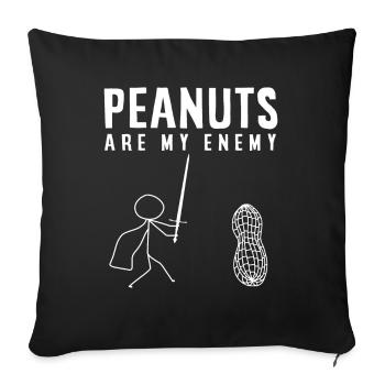 Peanut allergy - Sofa pillowcase 17,3'' x 17,3'' (45 x 45 cm) - black - Front