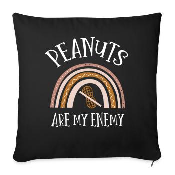 Peanut allergy - Sofa pillowcase 17,3'' x 17,3'' (45 x 45 cm) - black - Front