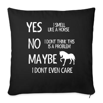 Horse lover, horse, horse gift - Sofa pillowcase 17,3'' x 17,3'' (45 x 45 cm) - black - Front