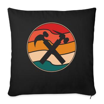 Mauerer Retro - Sofakissenbezug 45 x 45 cm - Schwarz - Vorne