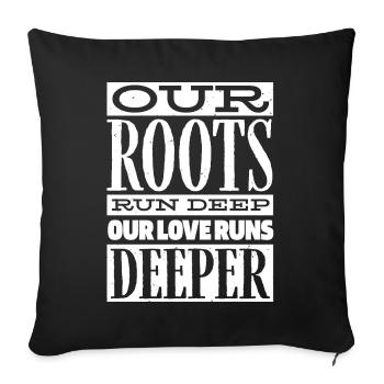 Arbre généalogique, nos racines vont plus loin - Housse de coussin décorative 45 x 45 cm - noir - Devant