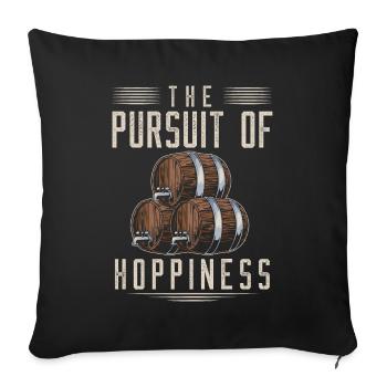 Hops, Hopp, Beer, Beer Lovers - Sofa pillowcase 17,3'' x 17,3'' (45 x 45 cm) - black - Front