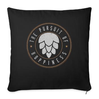 Hops, Hopp, Beer, Beer Lovers - Sofa pillowcase 17,3'' x 17,3'' (45 x 45 cm) - black - Front