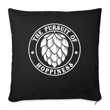 Hops, Hopp, Beer, Beer Lovers - Sofa pillowcase 17,3'' x 17,3'' (45 x 45 cm) - black - Front
