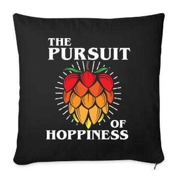 Hops, Hopp, Beer, Beer Lovers - Sofa pillowcase 17,3'' x 17,3'' (45 x 45 cm) - black - Front