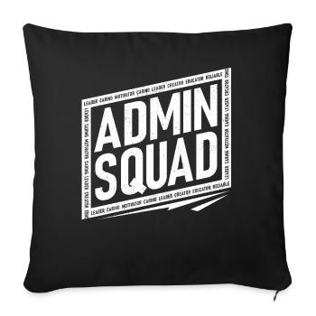 Deputy Headmaster, Administrator School - Sofa pillowcase 17,3'' x 17,3'' (45 x 45 cm) - black - Front