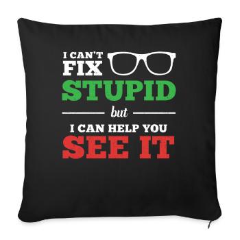 Optometrist Optometry Ophthalmologist - Sofa pillowcase 17,3'' x 17,3'' (45 x 45 cm) - black - Front