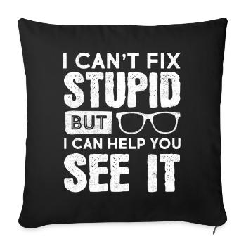 Optometrist Optometry Ophthalmologist - Sofa pillowcase 17,3'' x 17,3'' (45 x 45 cm) - black - Front