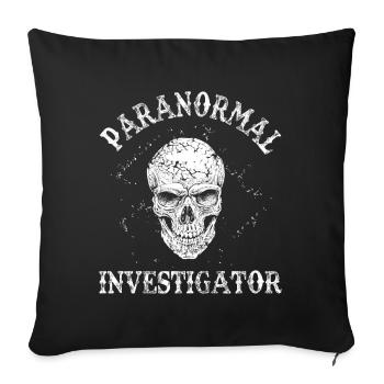 Geisterjäger und paranormaler Ermittler - Sofakissenbezug 45 x 45 cm - Schwarz - Vorne