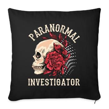 Geisterjäger und paranormaler Ermittler - Sofakissenbezug 45 x 45 cm - Schwarz - Vorne