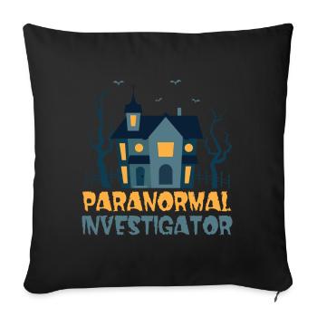 Geisterjäger und paranormaler Ermittler - Sofakissenbezug 45 x 45 cm - Schwarz - Vorne