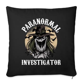 Geisterjäger und paranormaler Ermittler - Sofakissenbezug 45 x 45 cm - Schwarz - Vorne