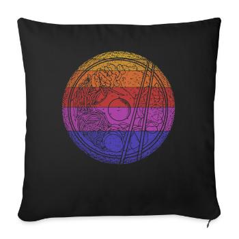 Ramen - Sofa pillowcase 17,3'' x 17,3'' (45 x 45 cm) - black - Front