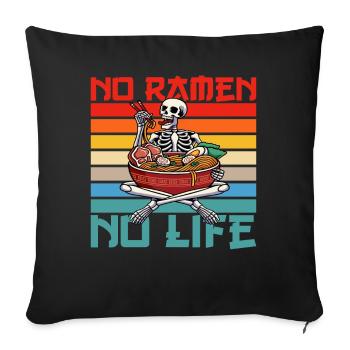 No Ramen no Life - Sofa pillowcase 17,3'' x 17,3'' (45 x 45 cm) - black - Front