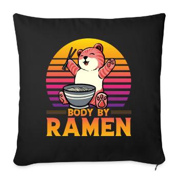 Body by Ramen - Sofa pillowcase 17,3'' x 17,3'' (45 x 45 cm) - black - Front