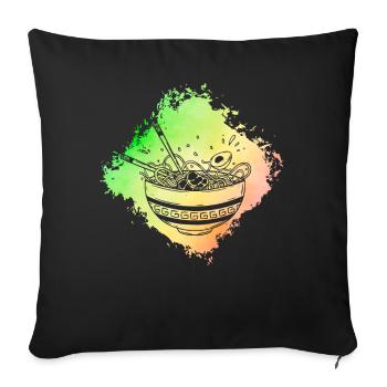Ramen Retro - Sofa pillowcase 17,3'' x 17,3'' (45 x 45 cm) - black - Front