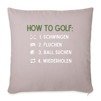 Wie Man Golf Spielt, Golfball - Sofakissenbezug 45 x 45 cm - helles Taupe - Vorne