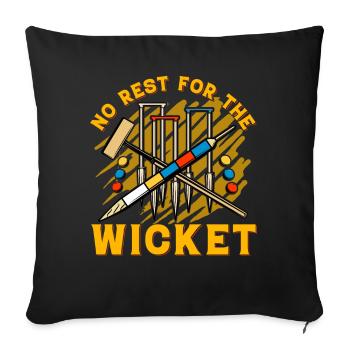 No rest for the Wicket Croquet - Sofa pillowcase 17,3'' x 17,3'' (45 x 45 cm) - black - Front