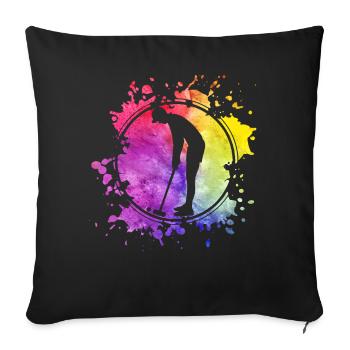 Croquet Retro - Sofa pillowcase 17,3'' x 17,3'' (45 x 45 cm) - black - Front