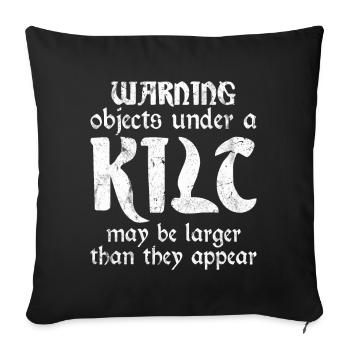 Funny Scottish Skirt Kilt Saying For Kilt Men - Sofa pillowcase 17,3'' x 17,3'' (45 x 45 cm) - black - Front
