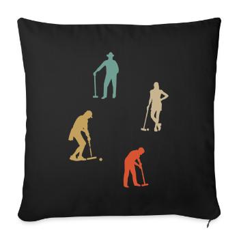 Croquet - Sofa pillowcase 17,3'' x 17,3'' (45 x 45 cm) - black - Front