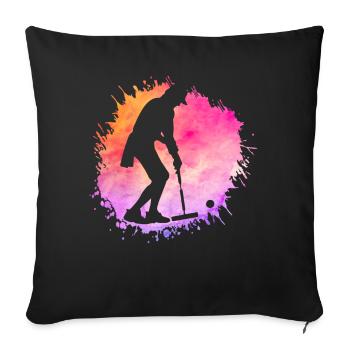 Croquet Retro - Sofa pillowcase 17,3'' x 17,3'' (45 x 45 cm) - black - Front