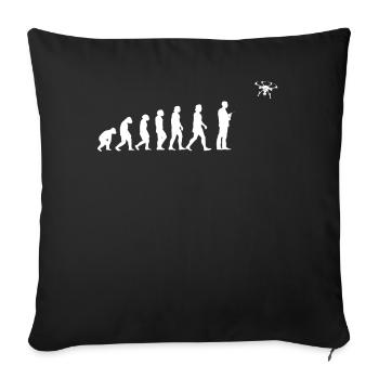 Développement de drones aéronautiques, drones - Housse de coussin décorative 45 x 45 cm - noir - Devant