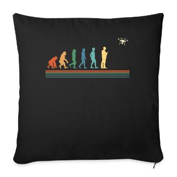 Développement de drones aéronautiques, drones - Housse de coussin décorative 45 x 45 cm - noir - Devant