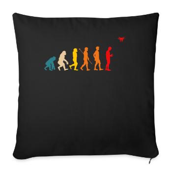 Développement de drones aéronautiques, drones - Housse de coussin décorative 45 x 45 cm - noir - Devant