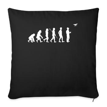 Développement de drones aéronautiques, drones - Housse de coussin décorative 45 x 45 cm - noir - Devant