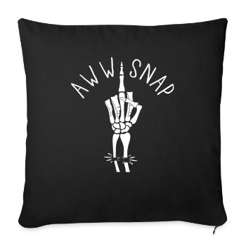 Gebrochener Arm Spruch - Ambruch Fraktur Gipsarm - Sofakissenbezug 45 x 45 cm - Schwarz - Vorne