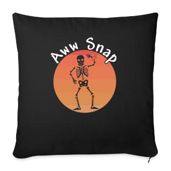 Gebrochener Arm Spruch - Ambruch Fraktur Gipsarm - Sofakissenbezug 45 x 45 cm - Schwarz - Vorne