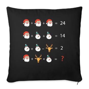 Math Teacher Equation - Sofa pillowcase 17,3'' x 17,3'' (45 x 45 cm) - black - Front