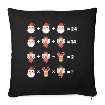 Math Teacher Equation - Sofa pillowcase 17,3'' x 17,3'' (45 x 45 cm) - black - Front