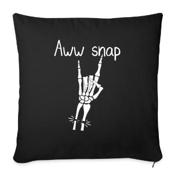 Gebrochener Arm Spruch - Ambruch Fraktur Gipsarm - Sofakissenbezug 45 x 45 cm - Schwarz - Vorne