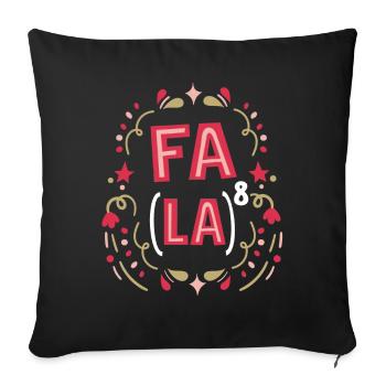 Fa La 8 - Math Teacher Christmas Fa La La - Sofa pillowcase 17,3'' x 17,3'' (45 x 45 cm) - black - Front