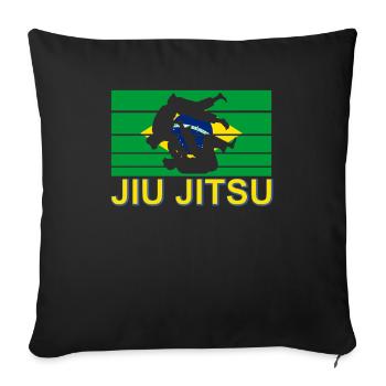 Martial Arts BJJ Brazilian Jiu Jitsu - Sofakissenbezug 45 x 45 cm - Schwarz - Vorne