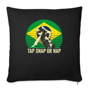Martial Arts BJJ Brazilian Jiu Jitsu - Sofakissenbezug 45 x 45 cm - Schwarz - Vorne