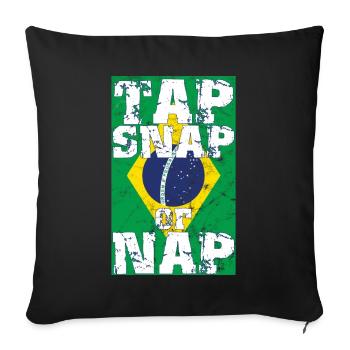 Martial Arts BJJ Brazilian Jiu Jitsu - Sofakissenbezug 45 x 45 cm - Schwarz - Vorne