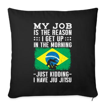 Martial Arts BJJ Brazilian Jiu Jitsu - Sofakissenbezug 45 x 45 cm - Schwarz - Vorne