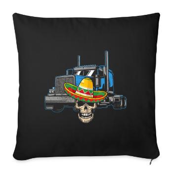 Mexikanischer Trucker LKW-Fahrer Mexico - Sofakissenbezug 45 x 45 cm - Schwarz - Vorne