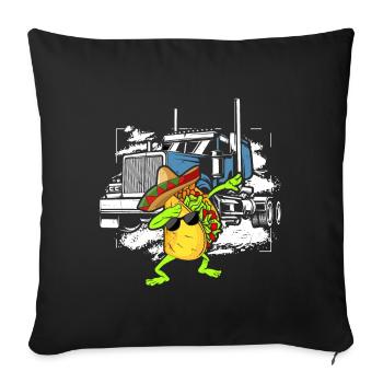 Mexikanischer Trucker LKW-Fahrer Mexico - Sofakissenbezug 45 x 45 cm - Schwarz - Vorne