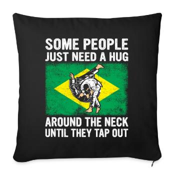 Martial Arts BJJ Brazilian Jiu Jitsu - Sofakissenbezug 45 x 45 cm - Schwarz - Vorne