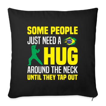 Martial Arts BJJ Brazilian Jiu Jitsu - Sofakissenbezug 45 x 45 cm - Schwarz - Vorne