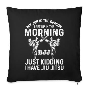 Martial Arts BJJ Brazilian Jiu Jitsu - Sofakissenbezug 45 x 45 cm - Schwarz - Vorne